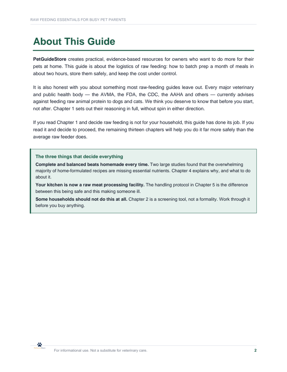 BUNDLE: Raw Feeding Guide for Dogs — Beginner's Manual + Printable Worksheets (PDF)