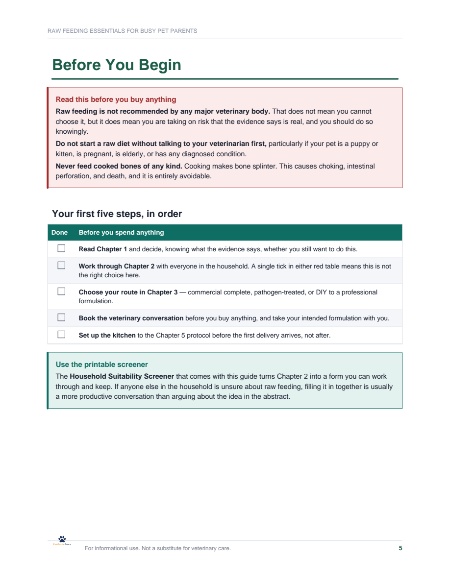 BUNDLE: Raw Feeding Guide for Dogs — Beginner's Manual + Printable Worksheets (PDF)