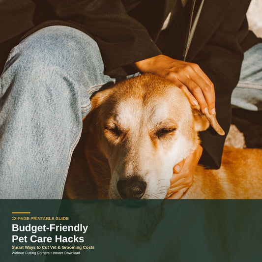 Budget Pet Care Guide Printable | Save on Vet Bills, DIY Grooming Tips, Emergency Fund Planner | 12-Page PDF Digital Download